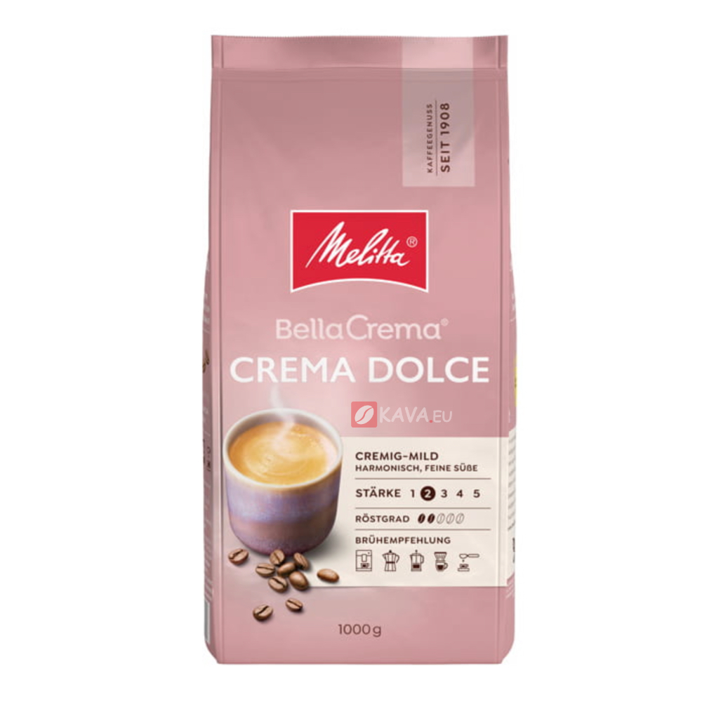 Melitta BellaCrema Dolce zrnková káva 1kg