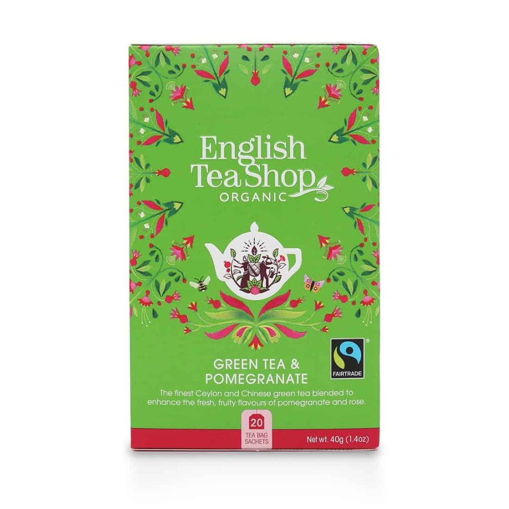 English Tea Shop Zelený Čaj s Granátovým Jablkom 20x2g