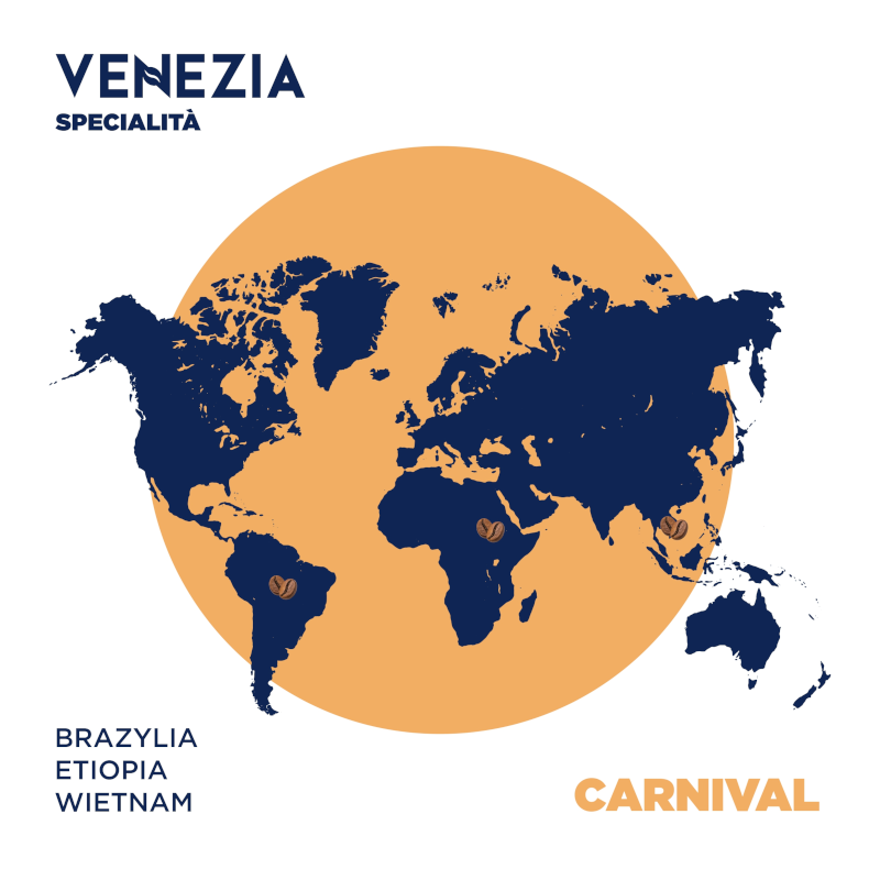 Venezia Carnival zrnková káva 1kg