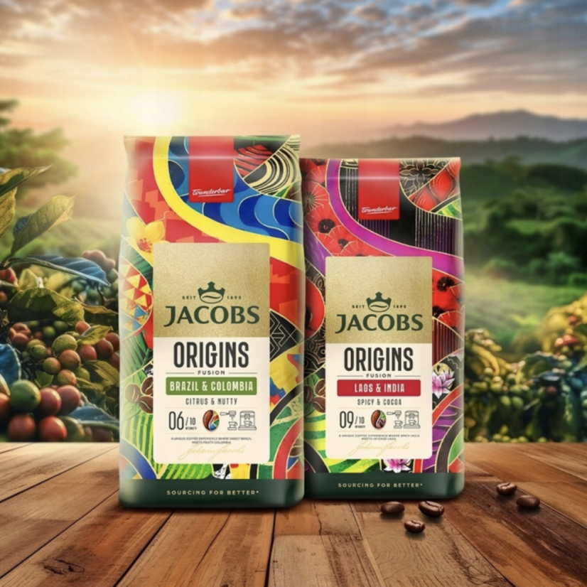 Jacobs Origins Laos & India zrnková káva 1kg