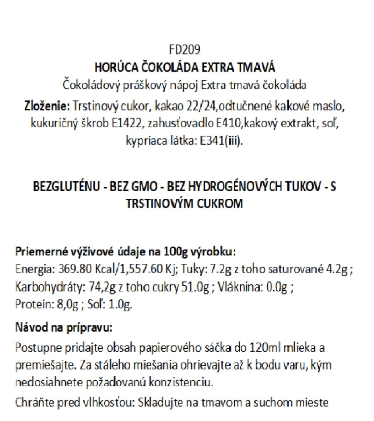 Čokoláda FOODNESS Extra Tmavá 15x30g