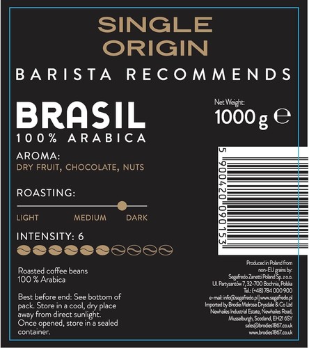 Segafredo Single Origin Brasil 1kg
