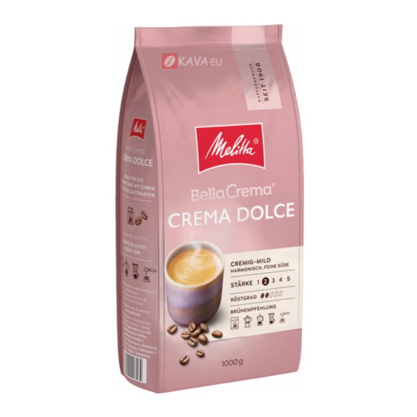 Melitta BellaCrema Dolce zrnková káva 1kg