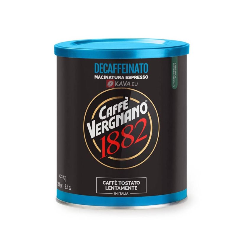 Vergnano Decaffeinato mletá káva 250g