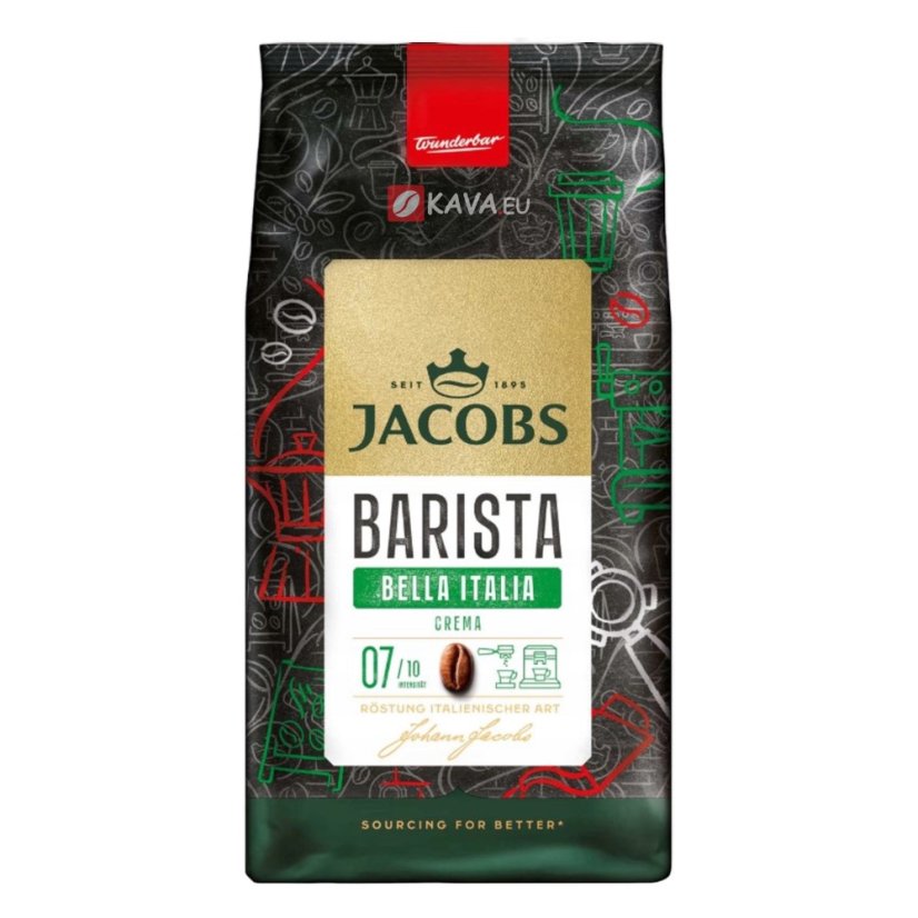 Jacobs Barista Bella Italia zrnková káva 1kg