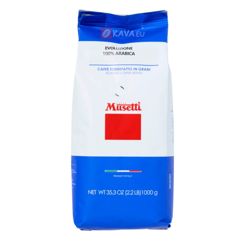 Musetti Evoluzione 100% Arabica coffee beans 1kg - KAVA.eu