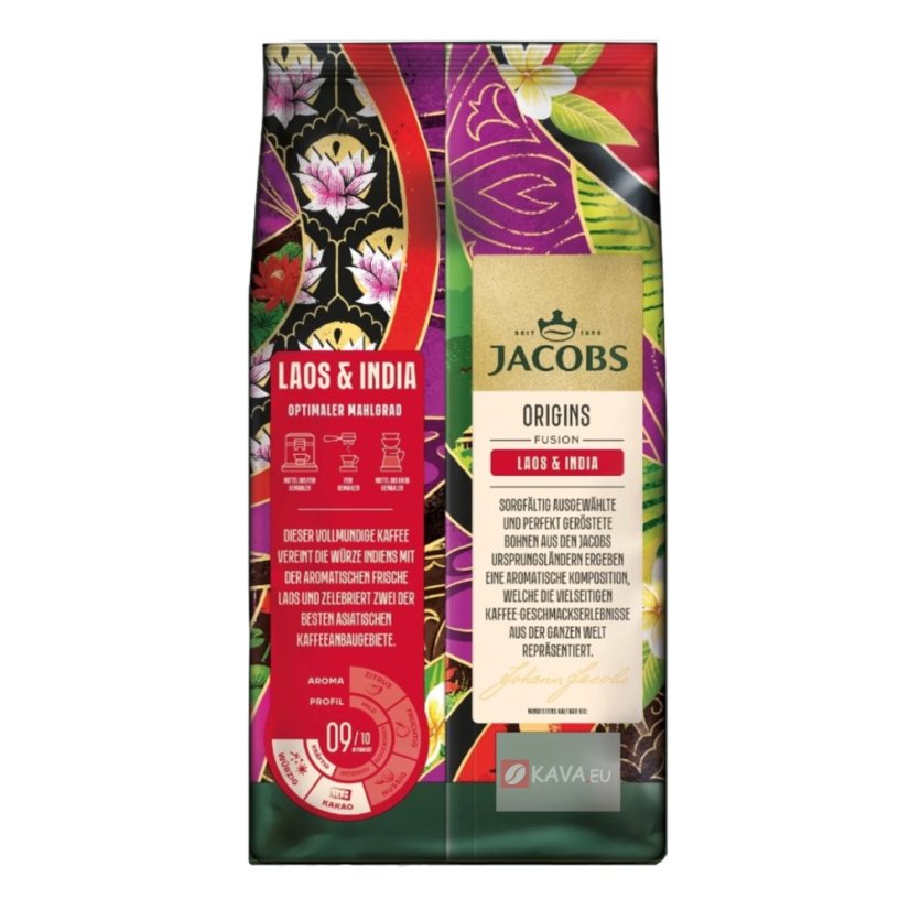 Jacobs Origins Laos & India zrnková káva 1kg