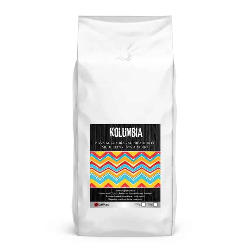 Xcoffee Kolumbia Supremo 18 EP Medellin zrnková káva - Hmotnosť: 1000g