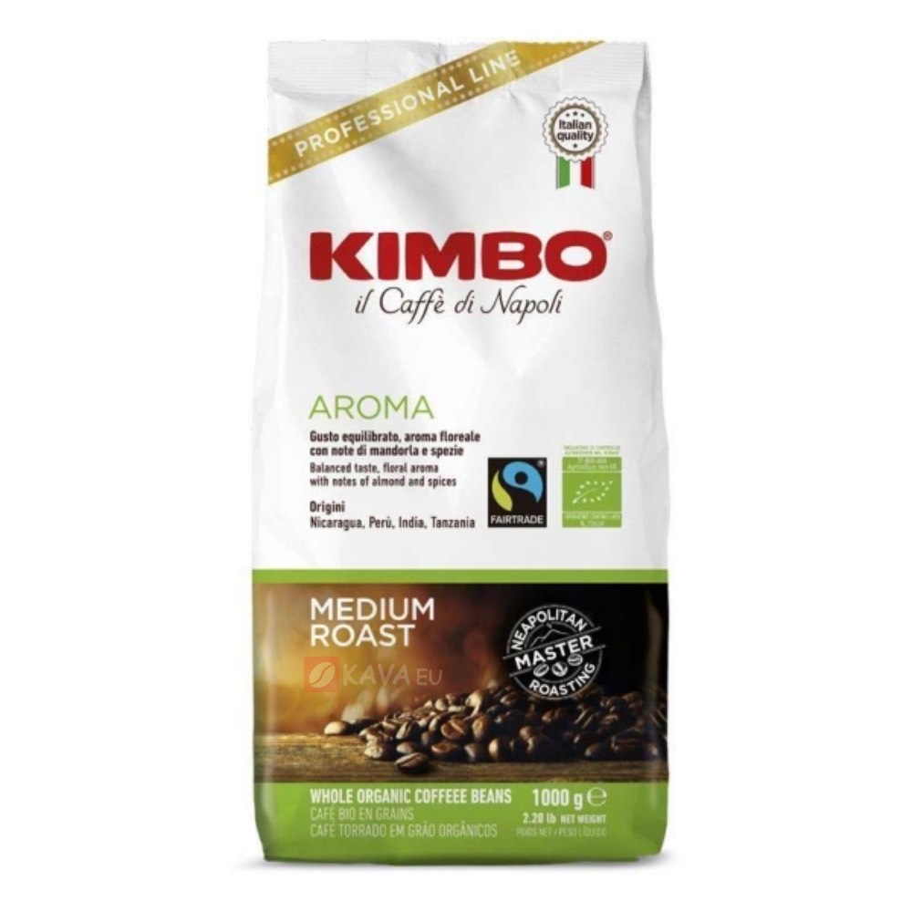 Kimbo Aroma Bio Organic zrnková káva 1kg