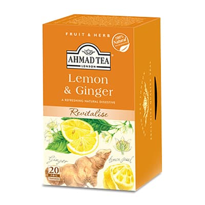 Čaj Ahmad Citrón a Zázvor 20x2g
