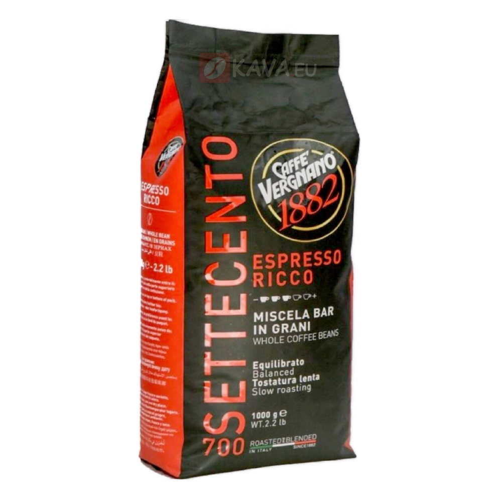 Vergnano Espresso Ricco 700 zrnková káva 1kg